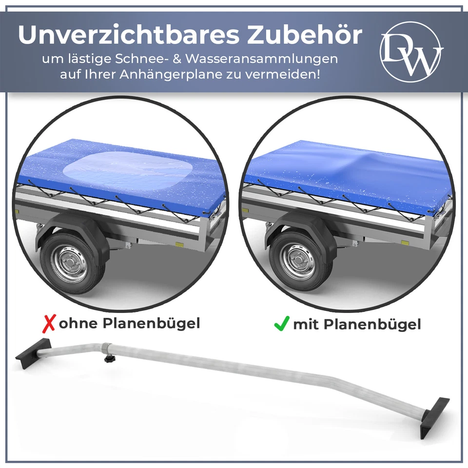 2x Anhänger Planenbügel 100-145 cm | Alu Bügel für Flachplane | Flachplanenbügel - Bild 3 von 4