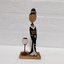 VINTAGE KOKESI  a woman in a kimono Traditional Japanese Wood Craft Doll?Retro