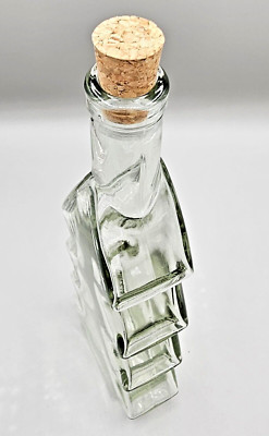 Christmas Tree Shape Thick Glass Bottle with Cork Top Crafts, Decor, DIY Project