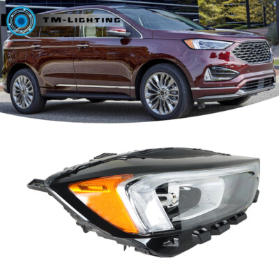 For 2019 2020 2021 Ford Edge LED DRL Headlight Black Headlamp Passenger Side