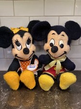 Vintage California Stuffed Toys Disney Mickey and Minnie Mouse Plush Set 15 in.