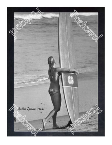 Historic US surfer, Kathie Lacroix 1966 Surfing Postcard - Picture 1 of 2
