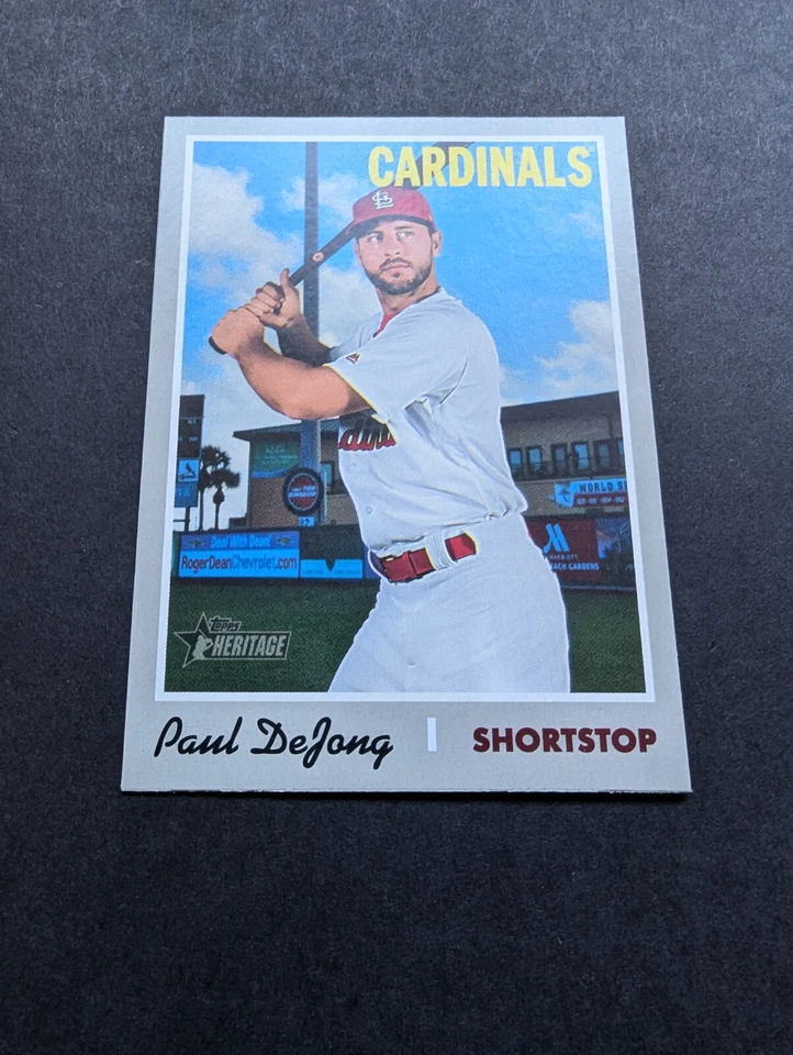 2019 Topps Heritage - Short Print #414 Paul DeJong French Back SP - Image 2 of 4