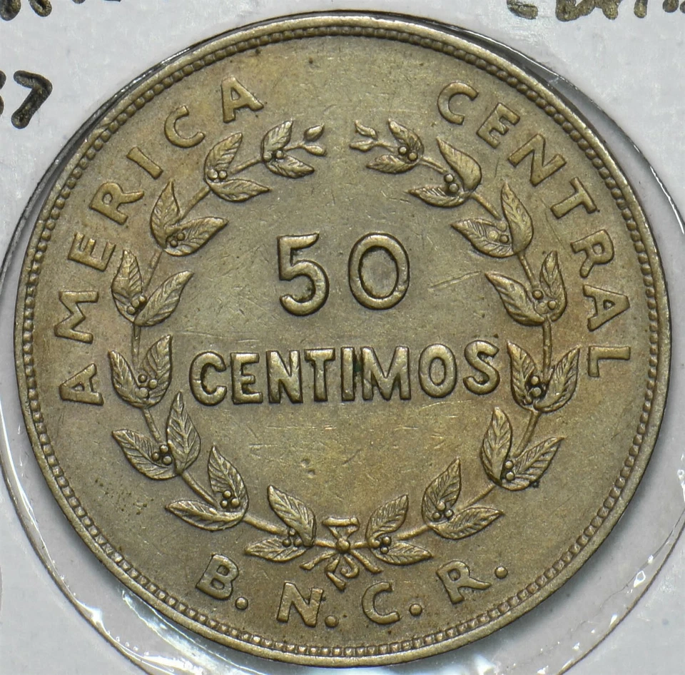 Costa Rica 1937 50 Centimos 297718 combine shipping - Image 2 of 2