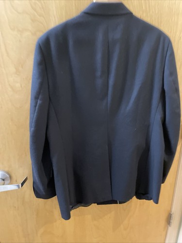 Mens Black Blazer double breasted wool Club Jacket Alexander Shields Park Ave - Picture 6 of 8