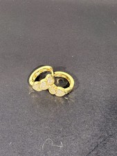 Gold Heart Huggie Hoop Earrings CZ Triple Heart Small Hoop Earrings