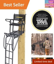 Comfortable 21' Lockdown Treestand with Adjustable Shooting Rail - Gray
