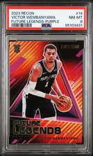 2023 Panini Recon Future Legends Victor Wembanyama #14 Purple 73/75 Rookie PSA 8