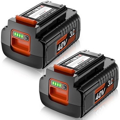 2X 40V MAX Lithium Ion Battery 3.0Ah for Black and Decker 40 Volt LBXR36 LBX2040