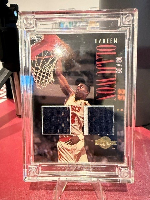 2022-23 Jersey Fusion All Sports Hakeem Olajuwon Game Worn Dual Patch /50