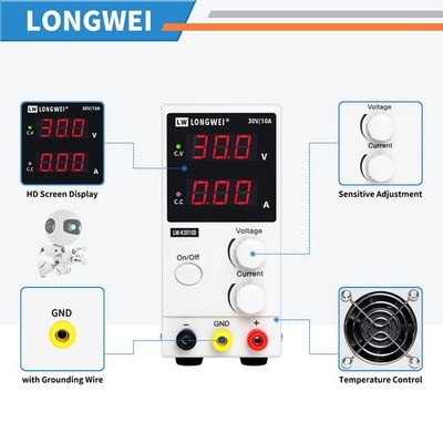 DC Power Supply Variable,0-30 V / 0-10 A LW-K3010D Adjustable