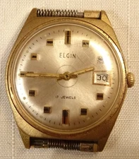Elgin Wristwatch Men's 17J  Germany Date  M136 P75 Parts