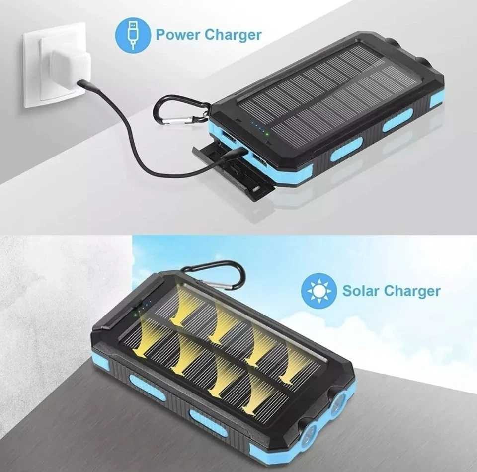 Annero Solar Charger 20000mAh, Portable Solar Power Bank Waterproof Solar(M445) - Image 3 of 4