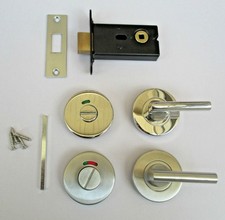 Bathroom door lock Thumb Turn indicator emergency Release Toilet Privacy Set