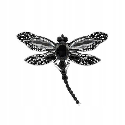 PINETS Libellen-Brosche in Schwarz mit Zirkonia   Elegante Anstecknadel
