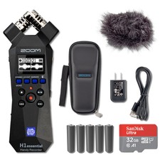 Zoom H1essential 2-Track 32-Bit Float Portable Audio Recorder with Zoom APH-1e