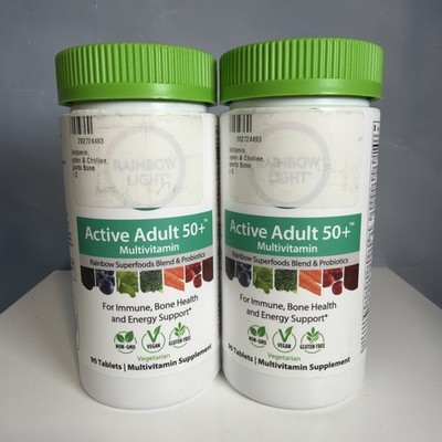 Rainbow Light Active Adult 50+ (Lot Of 2= 180 Tablets) EXP 12/27