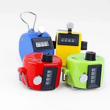 2pcs 4 Digit Counting Manual Hand Tally Number Counter Mechanical Click Clicker
