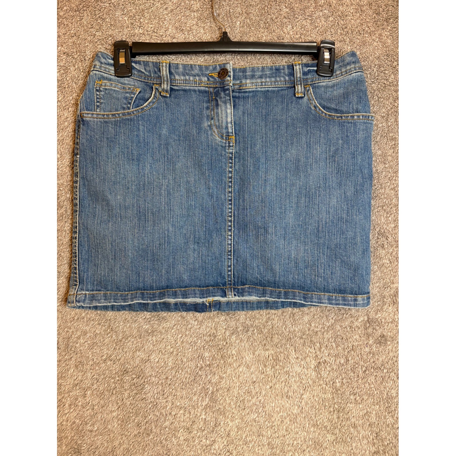 New York Company Blue Denim Mini Skirt Women's Casual Everyday