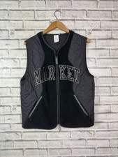 Image of BNWT Puma Market Fleece Quilted Full Zip Gilet Vest Mens Spellout M