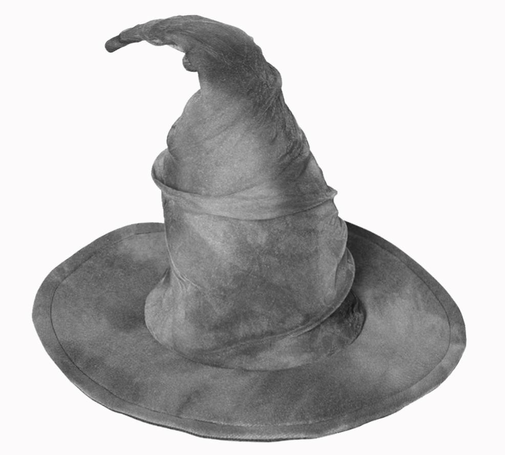 Adults Grey Witches Hat Halloween Pagan Fancy Dress Costume Headwear
