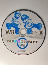 Mario Kart Wii Disc + Official Wii Wheel - Tested & Working