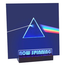 Vinyl Record Stand Wooden Lighting Storage Holder Multiple Colors LED Lights