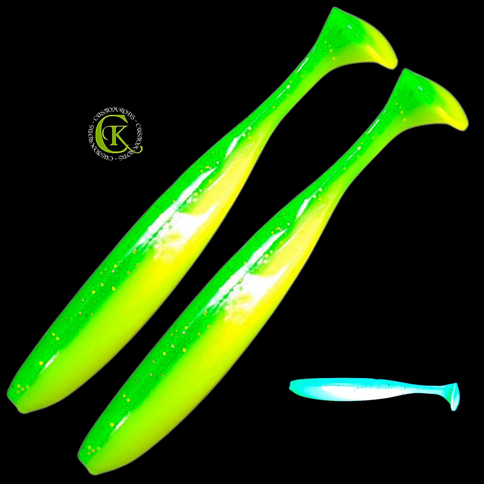 EASY SHAD GUMMIFISCH 2x 12cm Easy Shad UV Shiner Stint Kauli Jigkopf Jig Shad Gummifisch Zander NEU 1