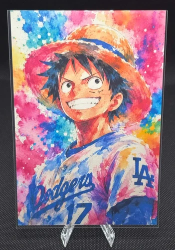 Shohei Ohtani x One Piece Luffy - Dodgers #17 Japanese Artist LE Jumbo Card /5