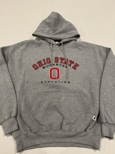 VINTAGE Ohio State Buckeyes Hoodie Mens L NCAA Russell Athletic Sweatshirt 90s
