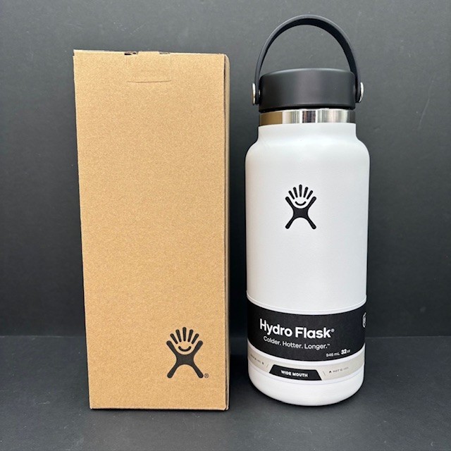 32 Oz White Insulated Stainless Steel Wide Mouth Read!!