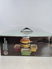Vintage Ceramic Rotating Hamburger Condiment Server Set, Ect Pier1