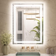 24x32 Inch LED Bathroom Mirror with Light, Frontlit  Backlit, Lighted Mirror...