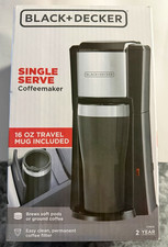 BLACK+DECKER CM618 Single Serve Coffeemaker 16oz Travel Mug, Filter, Auto