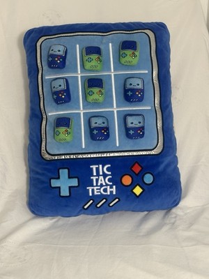 iscream Tic Tac Tech Blue Plush Decorative Pillow Video Game Theme