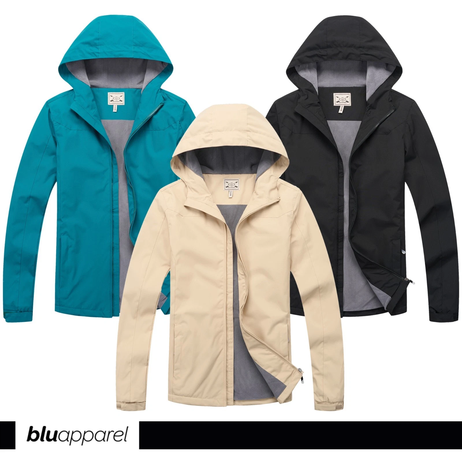 Ladies Waterproof Fleece Lined Rain Jacket Walking Hiking Coat Warm Winter