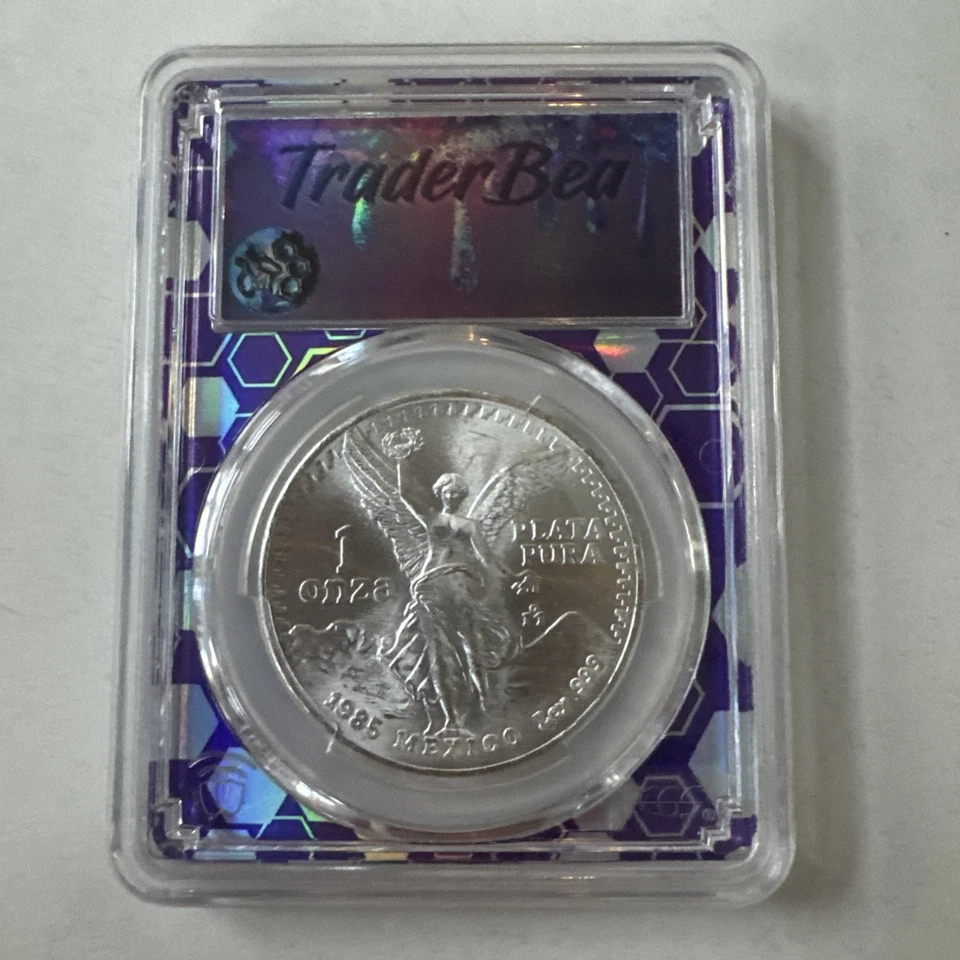 PCGS 1985 MO MS65 Mexico Silver 1 Onza Libertad - Image 2 of 2