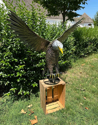 Adler Metall Gartendekoration H: 100 cm B: 24/85 cm L: 55 cm Dekoration Eagle