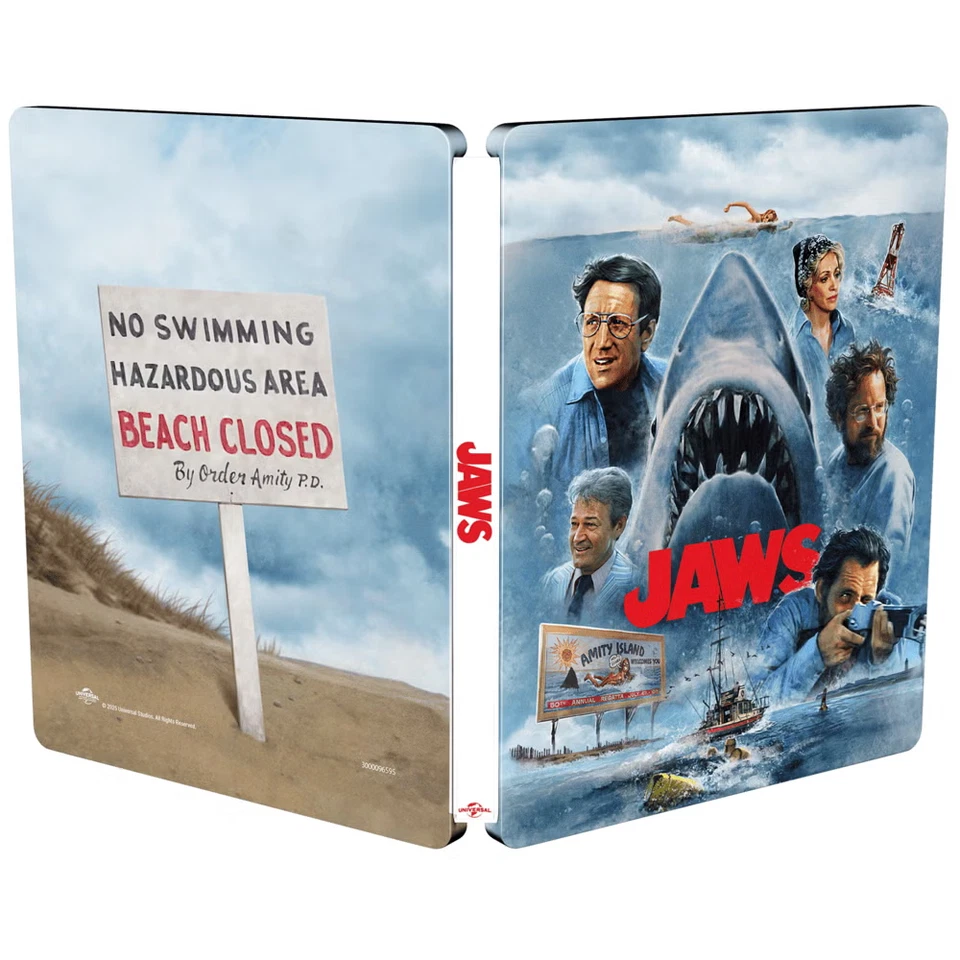 JAWS  -  4K  &  BLURAY  50TH ANNIVERSARY  STEELBOOK   RARE - NEW  &  SEALED - Image 2 of 4