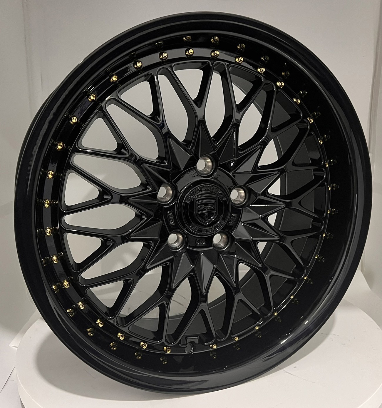 NS5 19 inch Black Gold Rim fits MASERATI COUPE 4200 2002 - 2006