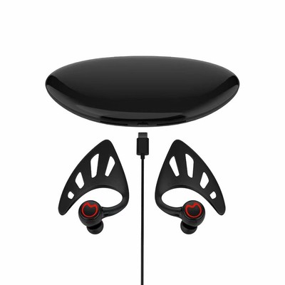 Atemberaubende LED-Lichtshow auf einzigartigen Elfenohr Stil True Wireless Kopfhörer