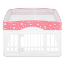 Dog Playpen Mesh Top Lid Fits for 36 Inch 4 Panels Regular Square Plastic Exe...