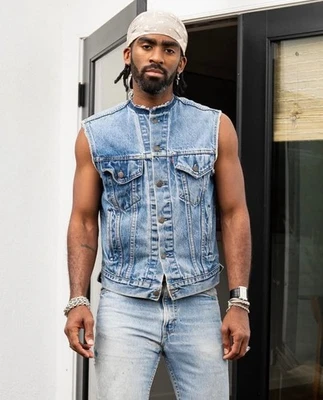 Vintage 1980s Levi's 70506-0216 Type 3 Cut-Off Denim Vest (Made in USA) - Image 1 of 4