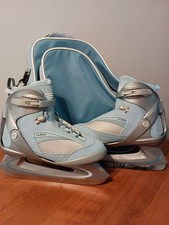 L.L. BEAN Women Size 9 Medium Ice Skates Powder Blue, Stock 0DBS320 06300