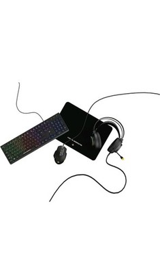 Komplettes RGB Gaming Setup - Tastatur + Maus + Headset + XXL Matte - Gamer PC