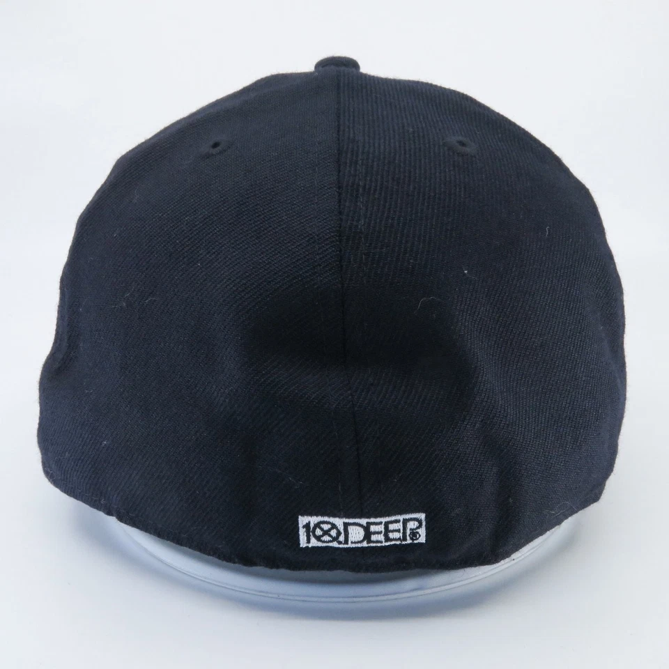 10.Deep Hat New Era 59FIFTY Men's 7 1/2 Navy White Script Logo - Image 3 of 4