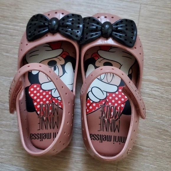 Mini Zapatos Melissa Niñas Minnie Mouse Disney Arco Mary Jane Talla 8 Foto 3 de 4