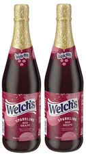 2 PACK- Welch's Non-Alcoholic Sparkling Red Grape Juice Cocktail 25.4 Oz. (Each)