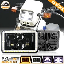 4x6 Square Motorcycle Led Headlight Hilo Beam For Bw200 350 50 Xt225 350 Wr250