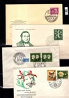 / GERMANY - 4 FDC - FLOWERS - ORCHIDS - BIRDS